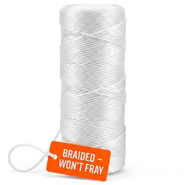 Bright White Twine String - #18 Strong Nylon String - 250 Ft Length - White String for Gardening, Nylon Twine for Plants by ACE Supply - Used condition - US$6.92