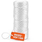Bright White Twine String - #18 Strong Nylon String - 250 Ft Length - White String for Gardening, Nylon Twine for Plants