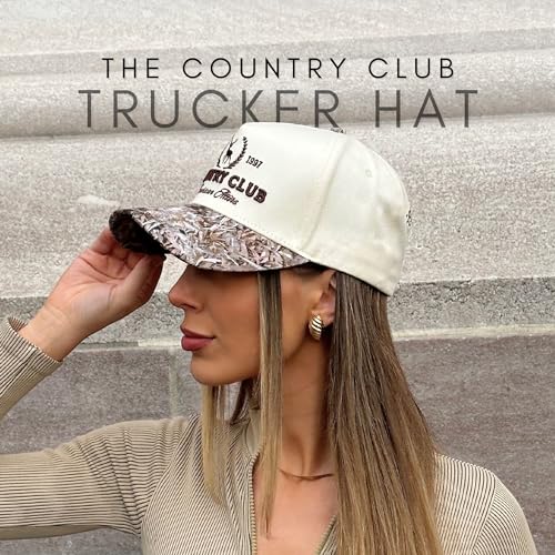 Vintage Western Trucker Hat | Men & Women | Country Cute Caps for Cowgirls Cowboys | Camo Denim Embroidered Cotton | Snapback4