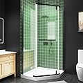 Wynnt Neo-Angle Frameless Shower Door 36 in. W x 72 in. H, Corner Shower Enclosure with 1/4"(6mm) Clear Glass, Pivot Shower Doors in Matte Black Finish (Shower Base Not Included)