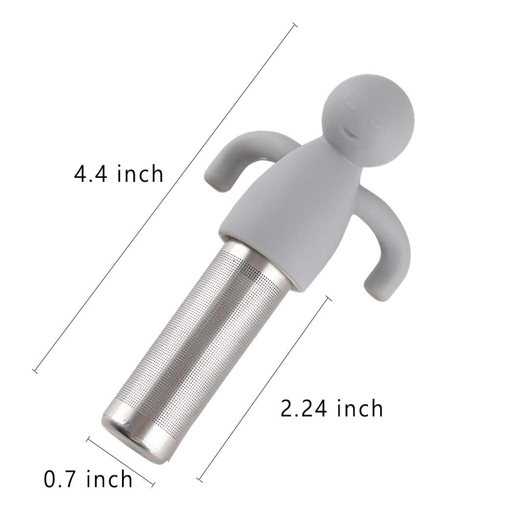 Infuseur à thé en maille extra fine avec poignée en silicone – Passoire à thé en acier inoxydable pour thé en vrac ou tisane – Facile à utiliser et à nettoyer pour