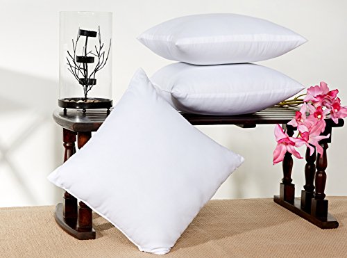 Image of Amazon Brand - Solimo 3-Piece Small Cushion Set - (12 x 12 Inches), White