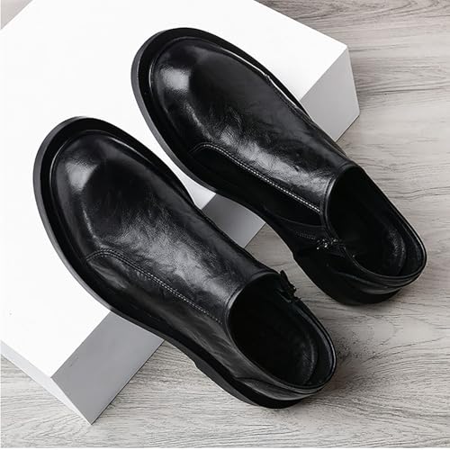 Men's Classic Leather Lined Oxfords Slip On Dress Shoes，Casual Dress Comfortable Wide Leather Dress Shoes for Men2