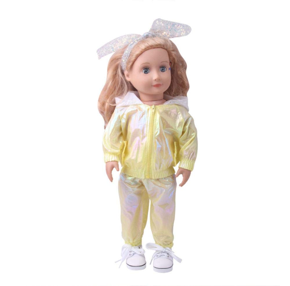 DUORUI Doll Clothes Dress Sport Casual Outfit Hooded Jacket for American Girl Doll 18 inch