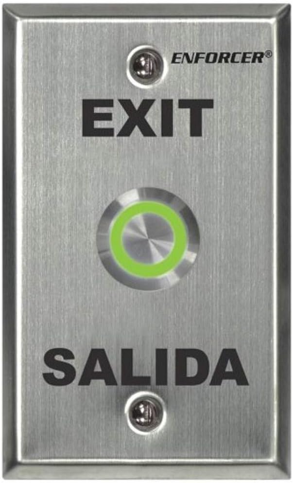 Seco-Larm Enforcer Push-to-Exit Plate, Vandal Resistant, Illuminated (SD-7275SGEX1Q)