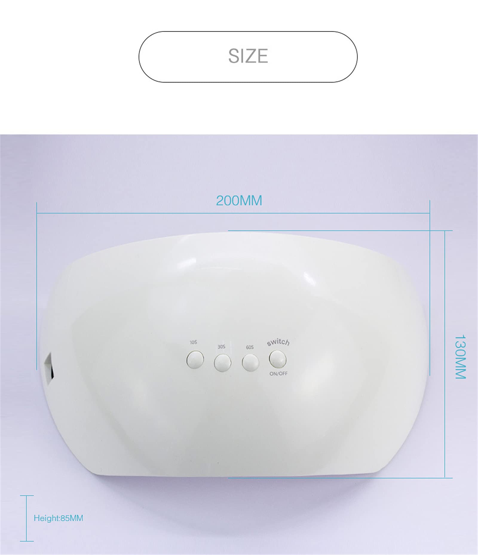 ZYC Lampada per l'essiccazione per Unghie per Unghie per Unghie per Unghie per Il Gel Smalto per Unghie 36W Lampada di polimerizzazione con Timer sensore