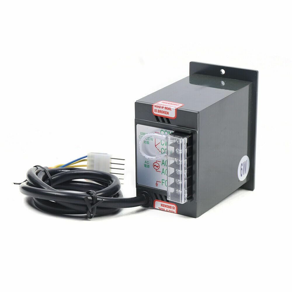 AC 110V 6W Electric Single-Phase Motor Gear Motor Speed Controller 0-27RPM Variable Speed Adjustable Controller Governor Geared Motor High Torque Reducer Motor Reduction Ratio: 50K (1: 50)