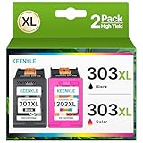 Contenu de la livraison : 1 x 303 XL noir, 1 x 303 XL tri-couleur pour cartouches HP 303 noir et couleur