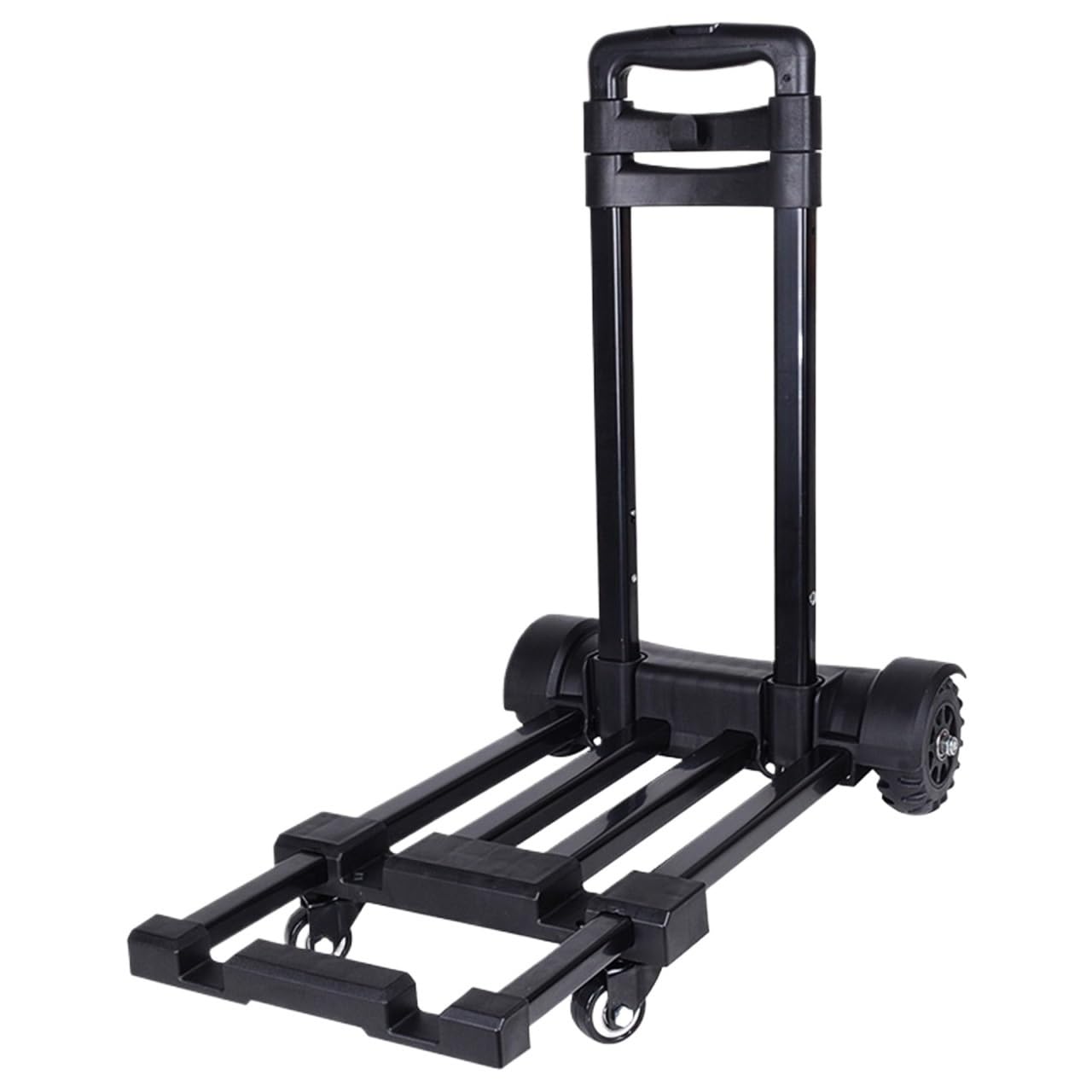 Carretilla Plegable de 4 Ruedas, asa Ajustable y Plataforma de Carga: versátil y versátil para facilitar el Transporte y Cargas Pesadas.