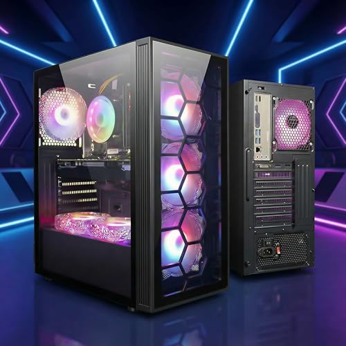 STGAubron RGB Desktop PC Computer, AMD Ryzen 5 3400G up to 4.2GHz, 16G DDR4, 512G SSD, WiFi 6 & BT 5.2, RGB Fan x6, Windows 11 Home - Image 4