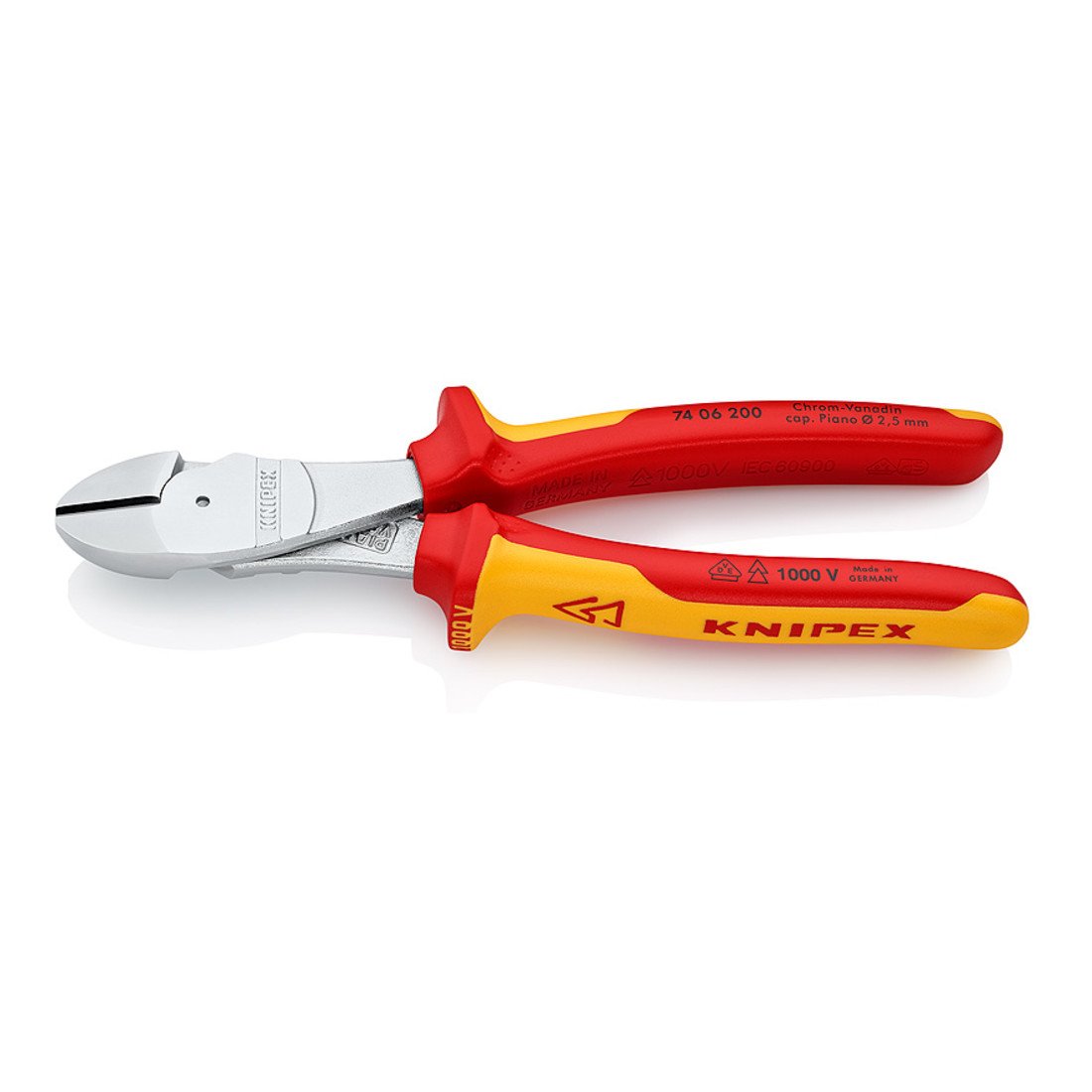 Knipex - Alicates de corte lateral con funda multicomponente (200 mm)