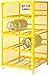 Little Giant GSH-72W-70H 13-Gauge Steel Horizontal Gas Cylinder Storage Unit, 16 Cylinders Capacity, 72" Width x 70" Height x 38" Depth, Yellow