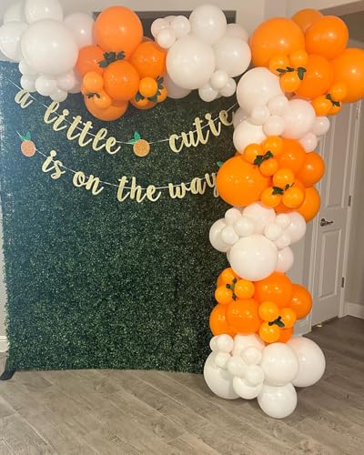 Image of Orange and White Balloon Arch Kit, ADOINBY 140Pcs White and Orange Balloons Confetti Balloon 18 12 10 5 Inch Different Size Balloons for Baby Shower Halloween Birthday Anniversary Party Decoration
