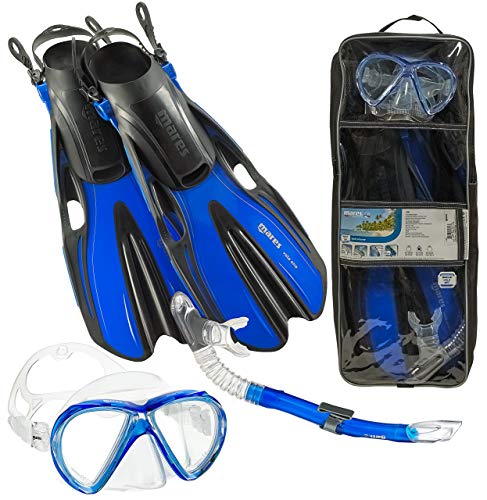 Head Marlin Smu Mask Fin Snorkel Set, Blue - Large #TOP13