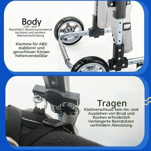 Hunde-Rollstuhl für behinderte Haustiere, volle Unterstützung der Vorderbeine, Mobilitätshilfe, Gehwagen mit verstellbarem Rahmen, für kleine bis mittelgroße Hunde