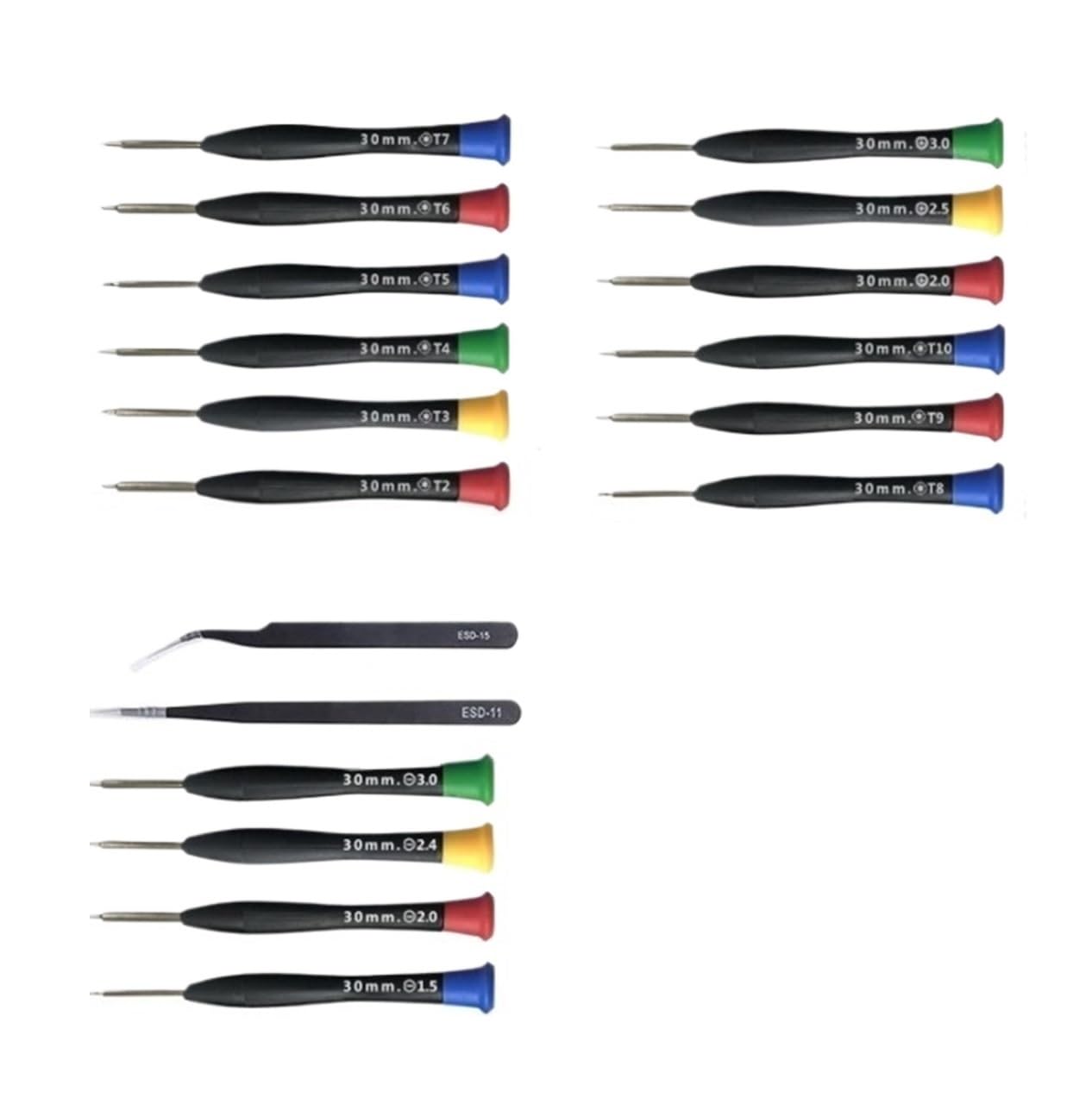 Eretyret 18Pcs Magnetic Screwdriver Set Mini Multi-Function Precision For Watch Eyeglasses Phone Repairing Hand Tools Easy To Carry(18Pcs)