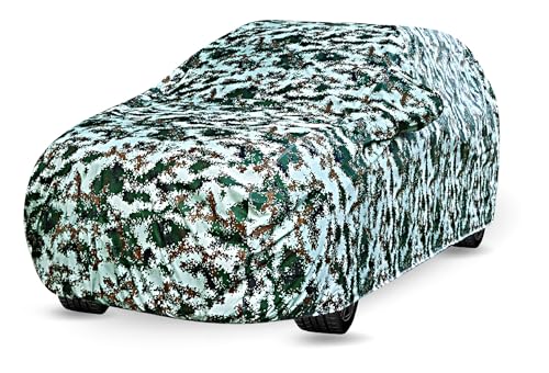 Image of Auto Hub Car Cover Compatible with Maruti Victoris with Mirror Pocket, Soft Cotton Lining, Victoris Car Cover Waterproof - Forest Look