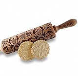 ROLLING PIN HAWAII LASER ENGRAVED with HAWAII PATTERN for EMBOSSED COOKIES PINEAPPLE DOLPHIN TURTLE SEASIDE BEACH SUN