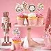 JarThenaAMCS 1200Pcs Christmas Vintage Stickers Pink Xmas Watercolor Santa Claus Deer Self-Adhesive Sticker Decals for Journal Scrapbook Baby Shower Party, 16 Designs, 2 Rolls
