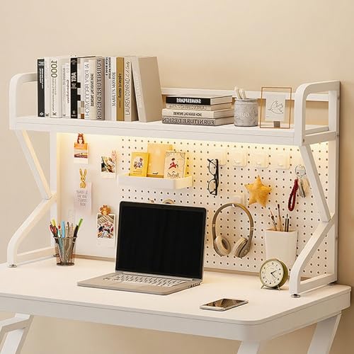 Étagère de bureau compacte en bois blanc 19 pouces petit rangement de maison