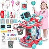 Doctor Kit for Toddlers - Pretend Doctor Play Set for Kids - Role Play Medical Toys with Costume and Stethoscope - Dress Up Doctor Kit for 3 4 5 6 7 8 9 Year Old Boys Girls Christmas Birthday Gift