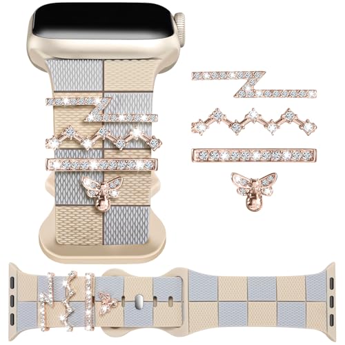 Bracelet sport doux iWatch avec charms abeilles scintillants toutes tailles