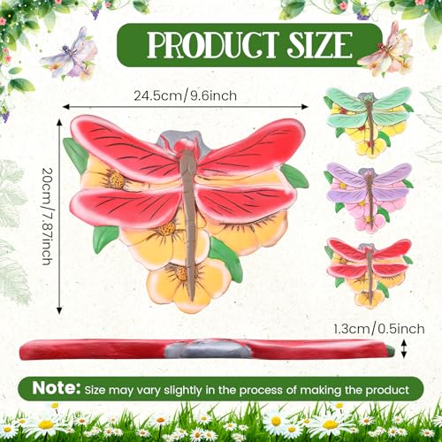 image for Yalikop 3 Pcs Dragonfly Stepping Stones Resin 7-10inch Decorative Step
