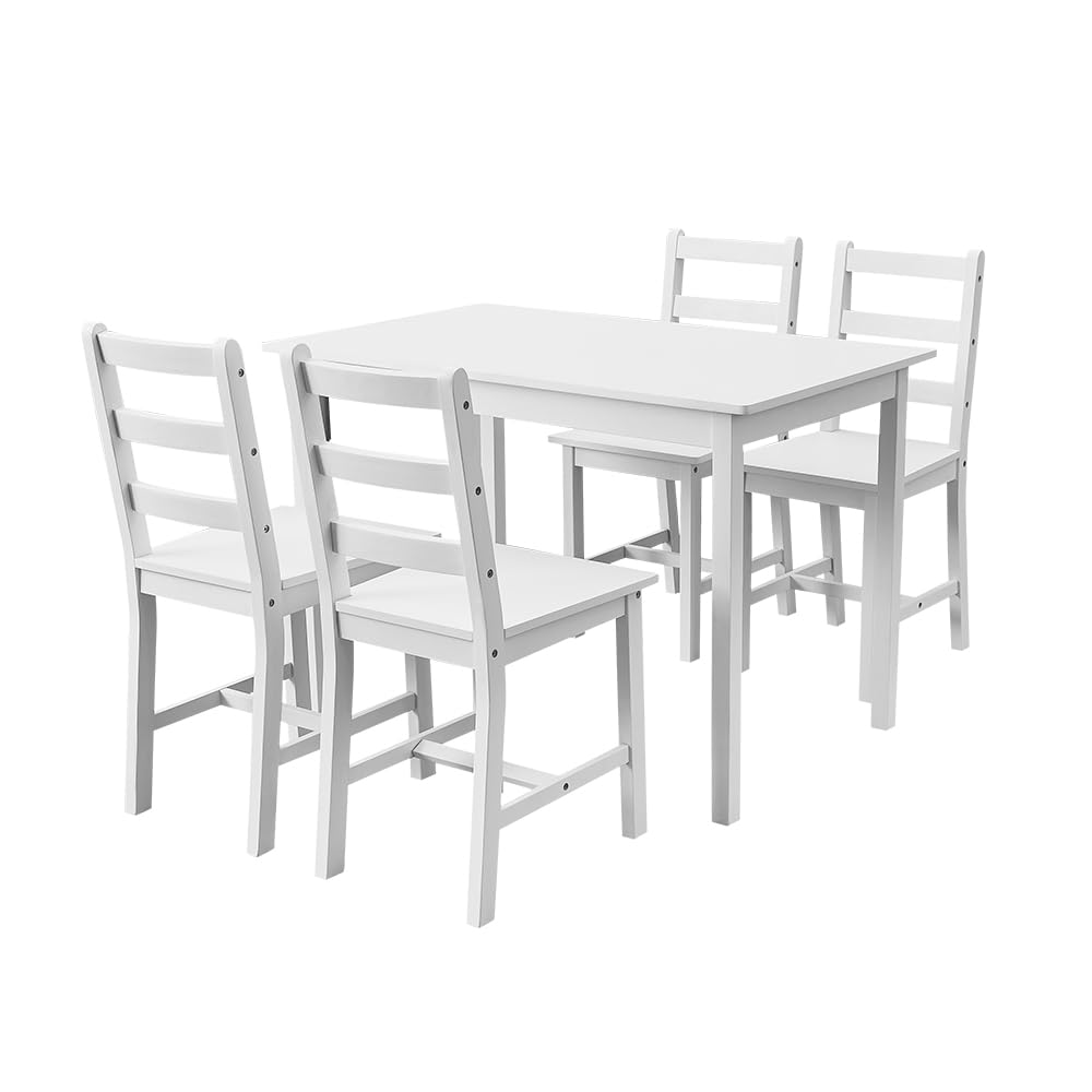 Panana Lot de 4 chaises de salle à manger en bois de pin, pour salle à manger, cuisine, salon