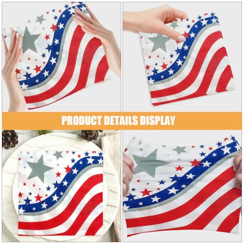 FOMIYES Guardanapos Da Americana 40 Folhas Guardanapos Do Dia Da Independência Guardanapos Descartáv
