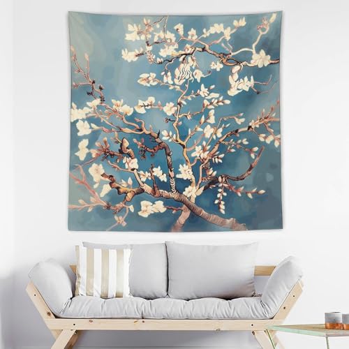 Tapisserie fleur d'amandier cadeau deco pour cremaillere et ado