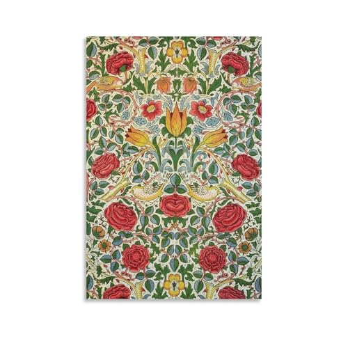 ���William Morris �E�B���A���E�����X�ɂ��A���E�Ԓ��̃|�X�^�[ (34) �p�l�� �ǃA�[�g ���_�� ���r���O �x�b�h���[�� ��������24x36inch(60x90cm)