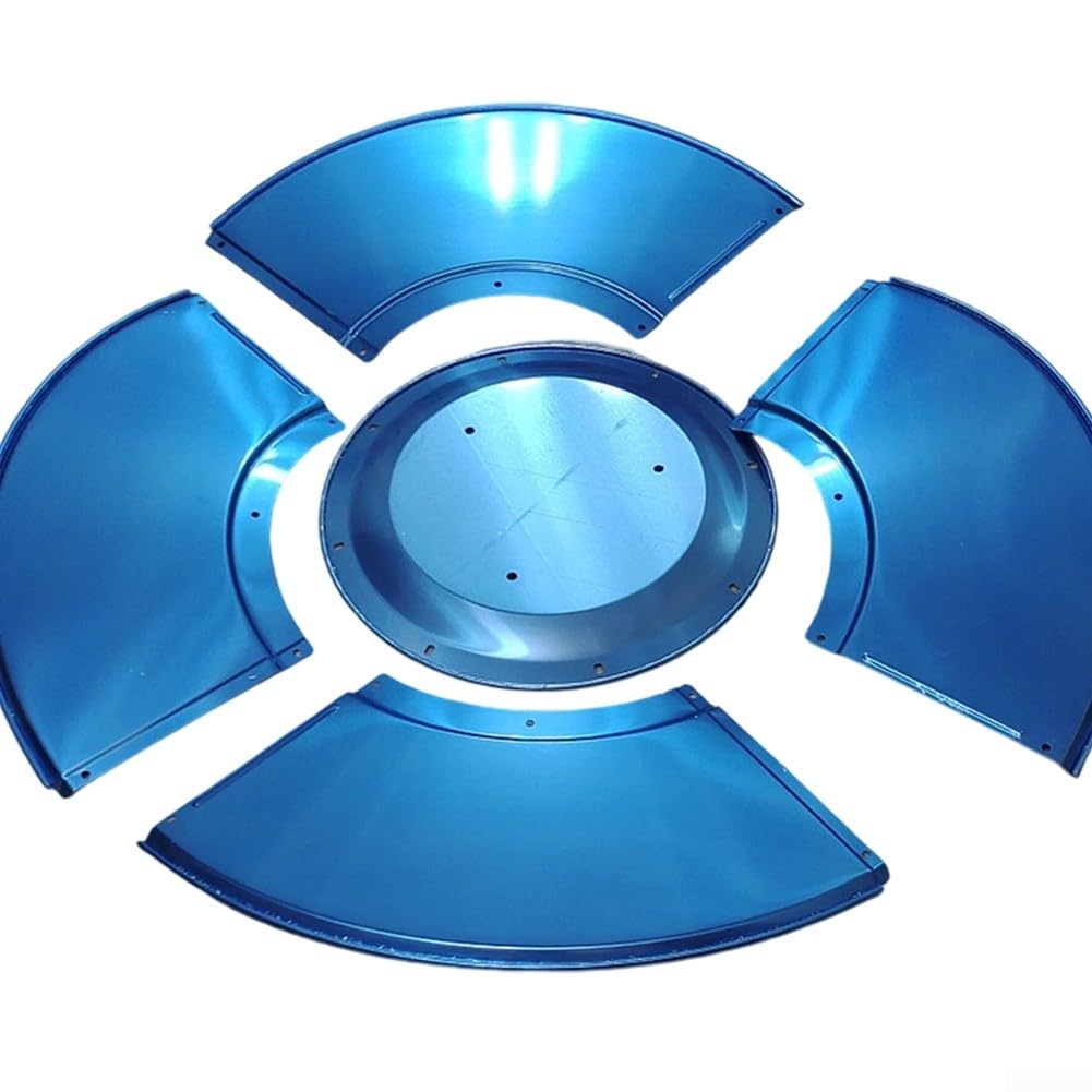 Reflektorschild für Terrassenheizer, Aluminium-Heizhaube für Regenschirm-förmige Heizungen für Propangas-Außenheizungen (4 + 1 mit Abstandshalter)
