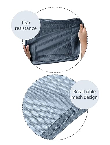 DIMJ 8-Piece Packing Cubes Set for Travel with Large Toiletries Bag (Grey)