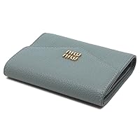 【タイムセール】miumiu ミュウミュウ 二つ折り財布 メタルブルー miu miumiu ミュウミュウ MATELASSE SMALL WALLET 二つ折り財布