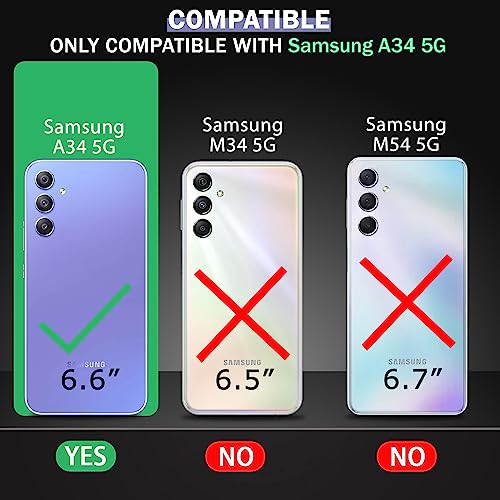 Image of TheGiftKart Crystal Clear Back Cover Case for Samsung Galaxy A34 5G | Shock Proof 360 Protection | Hard Clear Back Cover Case for Samsung Galaxy A34 5G (PC & TPU, Transparent Bumper)