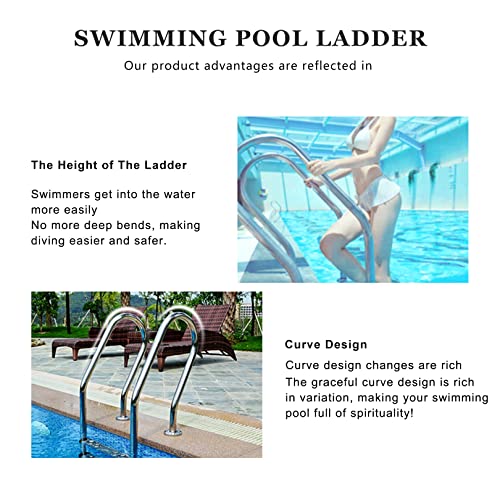Barandal para piscina de acero inoxidable resistente miniatura 3