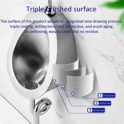 Bagni Moderni WC en Acero INOX para Uso doméstico, WC de pared comerciales, WC públicos con descarga vertical con o sin inducción, color Silver Suit G miniatura 5