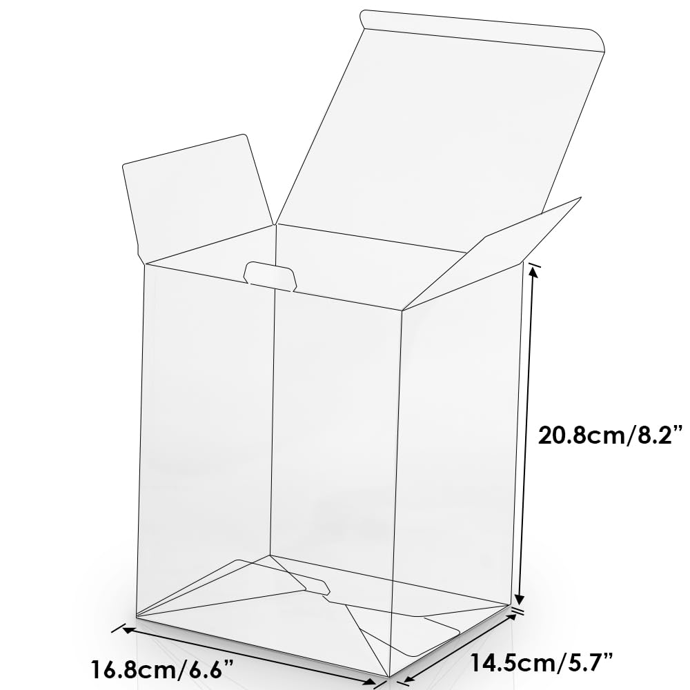 Baskiss 3 Pack Protector Case for Funko Pop 6 inch Figures, 0.5mm Thick, No Protective Film Need Clear Display Box with Locking Tab, Scratch-Resistant, Waterproof and Dustproof (3)