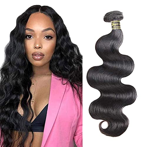Loveach hair 9A Brazilian Human Hair Body Wave One Bundle (20 Inch) Brazilian Virgin Remy Hair Weave Bundle Unprocessed Body Wave Virgin Human Hair One Bundle Remy Human Hair Extensions Natural Color