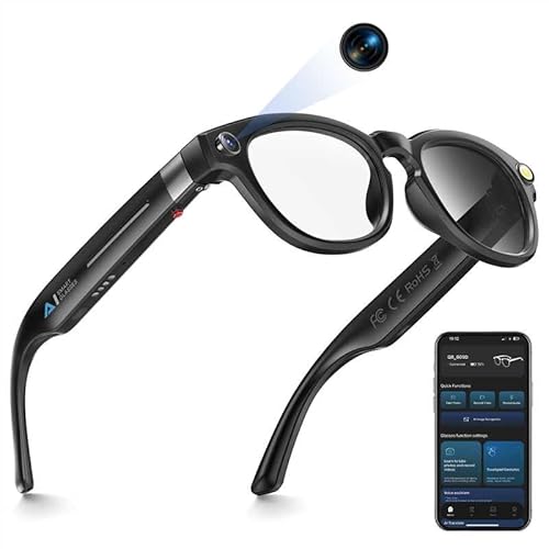 EpochTec 8MP AI Smart Glasses with 4K Video & 32GB