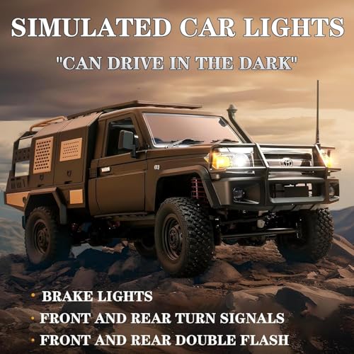 Image of Samtop 1 /12 Scale RC Crawler, MN-82S Remote Control Car, 2.4GHz 4WD Off Road Rock Crawler Vehicle with Lights, DIY Land Cruiser Pickup Truck Toy for Adults (White) (MN82S)