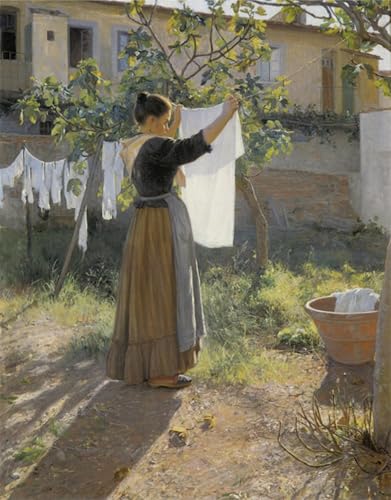 Cuadro lienzo Il giorno del lavaggio para decoraciones del hogar