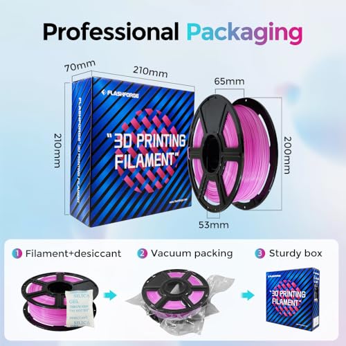 Image of FLASHFORGE Rapid PLA Gradient Filament 1.75mm White & Pink, Transform Colors Smoothly & Fast, High Flow Speedy 3D Printer Filament, Experience Exceptional Performance with 500mm /s Fast Printing