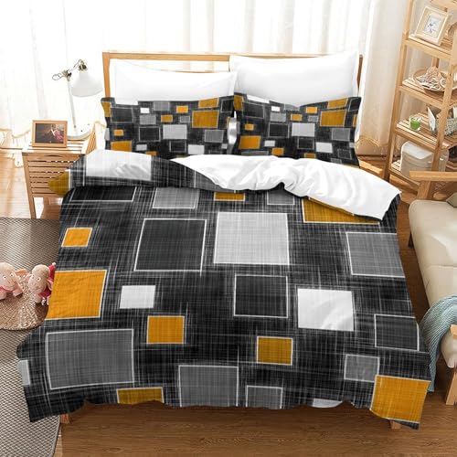 Housse de couette géométrique moderne 3 pièces 260x220 cm - 3