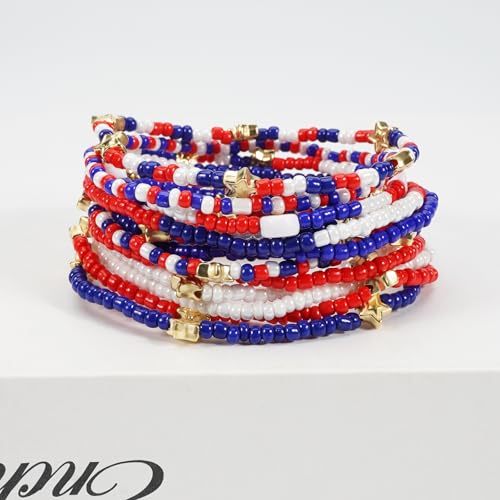 Mardi Gras Stackable Beaded Bracelets for Women Carnival Bracelet Jewelry4