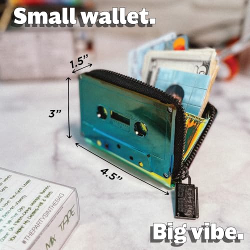 Image of Fydelity Retro Cassette Tape Cool Wallet for Women Cute Kawaii Fun Purses