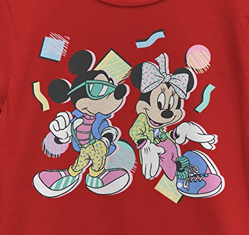 Disney Characters 80s Minnie Mickey Girl's Solid Crew Tee2