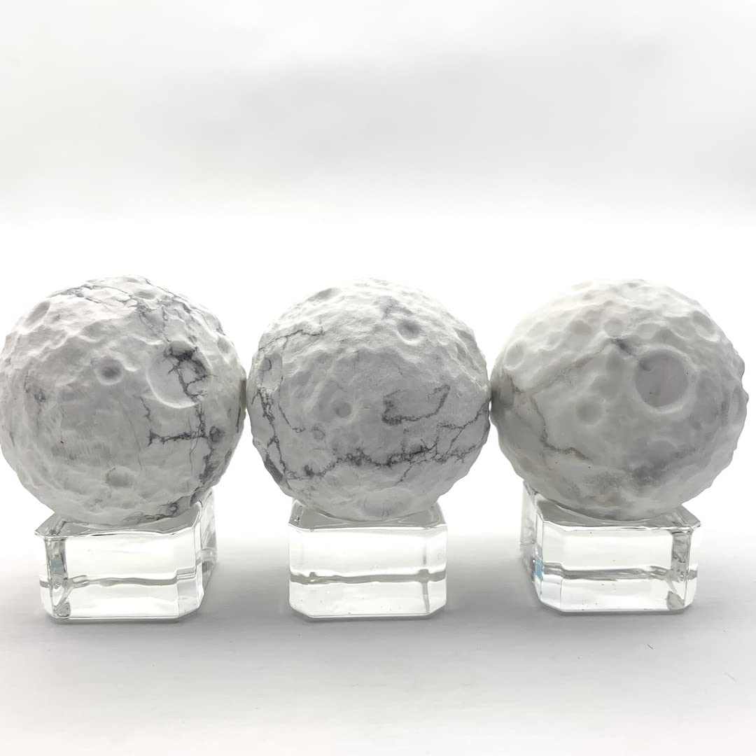 Amazon.co.jp: 装飾用の宝石 自然な白いターコイズされた隕石ムーン球