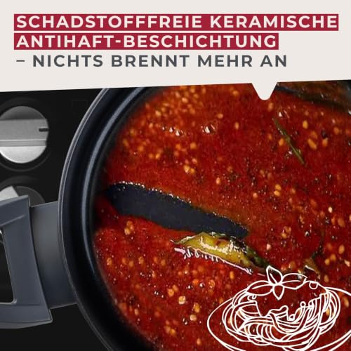 FACKELMANN Kochtopf Statement 20cm – Topf mit keramischer Beschichtung – Recyceltes Aluminium mit Antihaft-Beschichtung – PFAS-frei… – Ansicht 4
