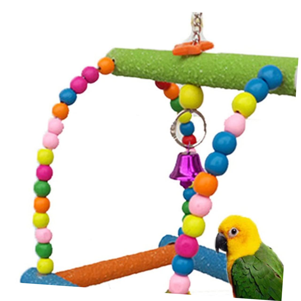 BESPORTBLE Giocattolo per Pappagallo con Altalena Scala Giocattolo per Pappagallo Realizzato in Materiale Sicuro per Il Gioco dei Pappagalli da Masticare